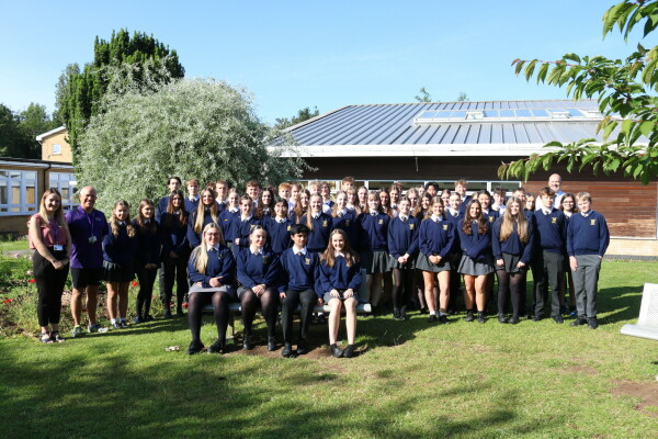 Sheldon School Prefects 2024-2025 group photo outside of the refectory